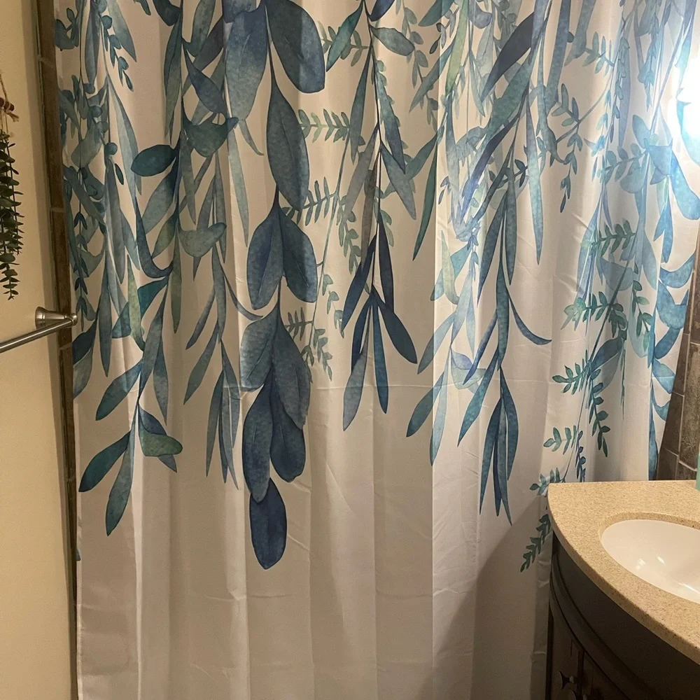 Leaf and Plant Shower Curtain